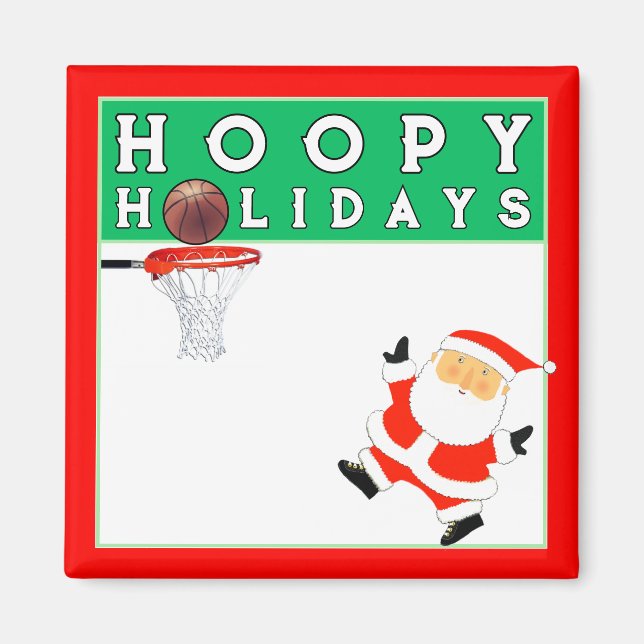 Imán Navidades de baloncesto Stocking Stuffer (Frente)