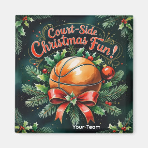 Imán Navidades de baloncesto temáticos con el nombre de
