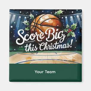 Imán Navidades de baloncesto temáticos con el nombre de