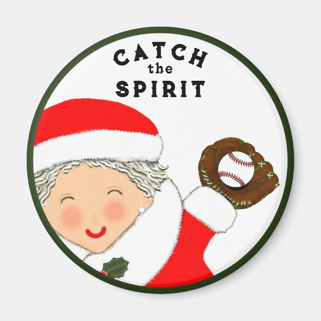 Imán Navidades de béisbol Stocking Stuffers (Frente)