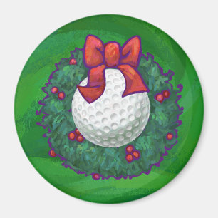 Imán Navidades de bolas de golf escriben sobre verde