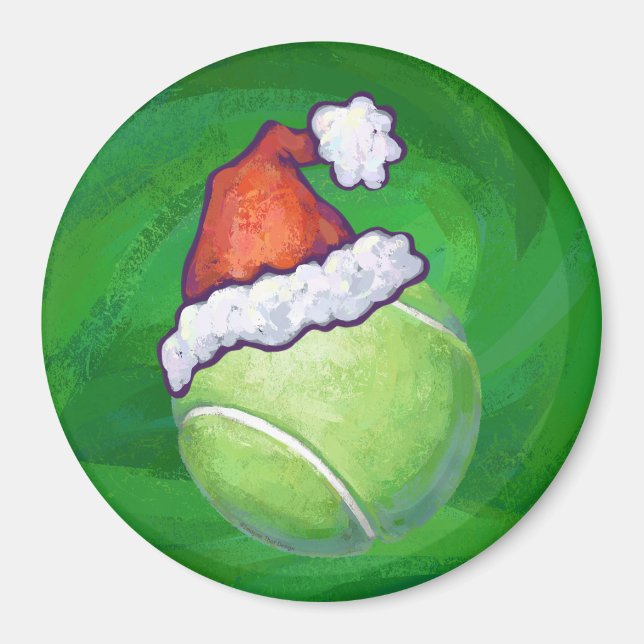 Imán Navidades de bolas de tenis Green (Frente)