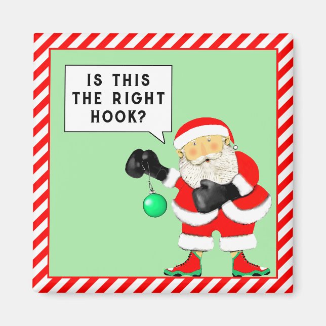 Imán Navidades de boxeo repartiendo regalo de vacacione (Frente)