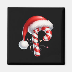 Imán Navidades de Candy Cane iluminan el partido de la