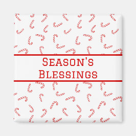 Imán Navidades de Candy Cane personalizados