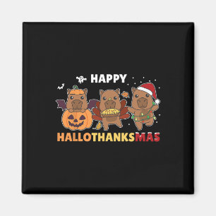 Imán Navidades de Capibara Disstume de Halloween Feliz
