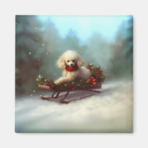 Imán Navidades de carne de perro en invierno
