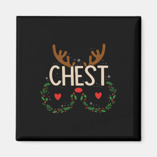 Imán Navidades de castañas de pecho de reno que coincid