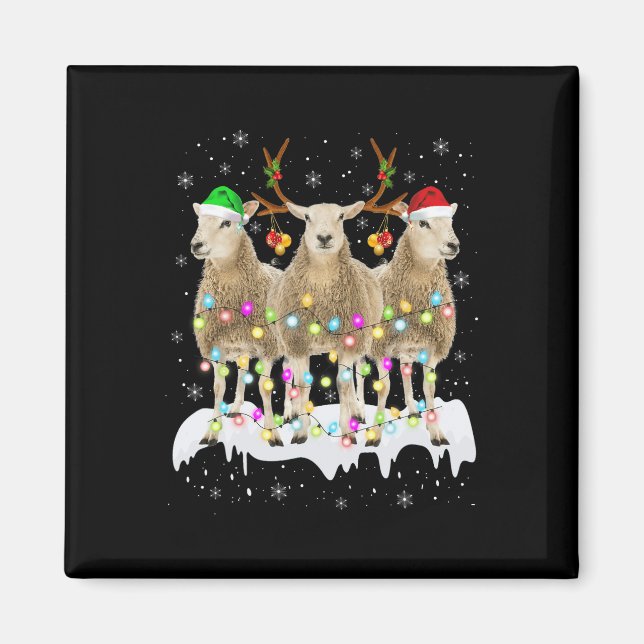 Imán Navidades De Cebollos De Rinos Con Noches De Diver (Frente)