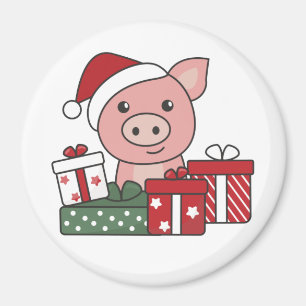 Imán Navidades de cerdo regalan animales de invierno ce
