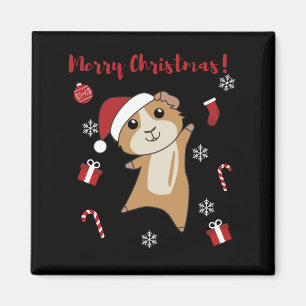 Imán Navidades de cerdos de Guinea Animales de Invierno