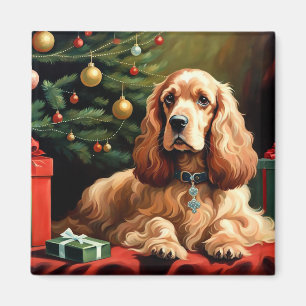 Imán Navidades de Cocker Spaniel