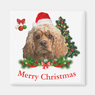 Imán Navidades de Cocker spaniel