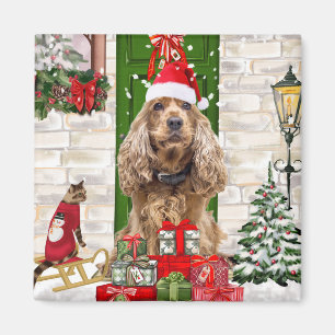 Imán Navidades de Cocker Spaniel Dog