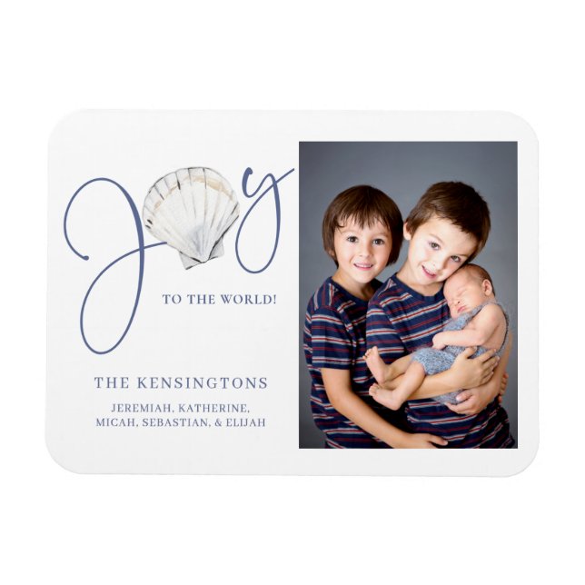 Imán Navidades de conchas marinas disfrutan de la foto  (Horizontal)