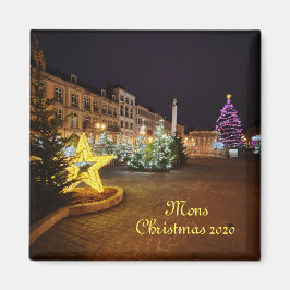 Imán Navidades de confinamiento 2021 en Mons, Bélgica