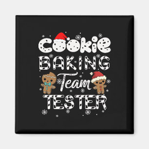 Imán Navidades de Cookie Baking Team Tester Gingerbread