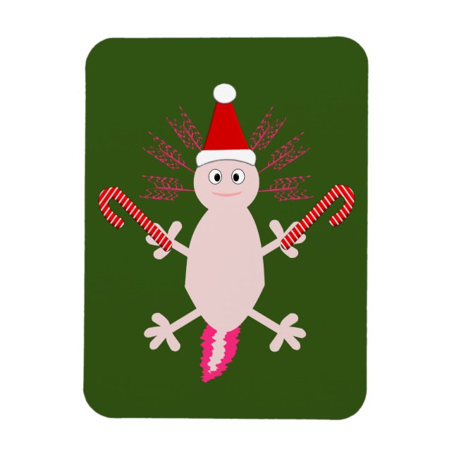 Imán Navidades de Cute Axolotl (Vertical)