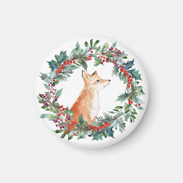 Imán Navidades de Cute Woodland Fox