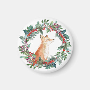 Imán Navidades de Cute Woodland Fox