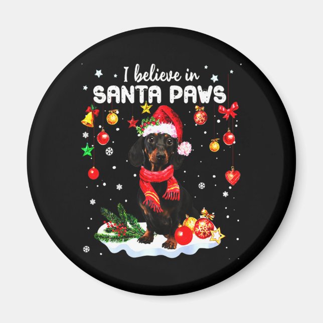 Imán Navidades de Dachshund Cute (Frente)