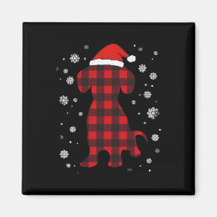 Imán Navidades de Dachshund Santa Hat Dog Lover