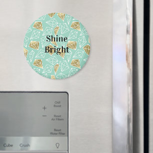 Imán Navidades de diamantes de oro de la Casa de la mod