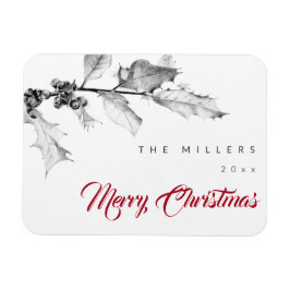 Imán Navidades de dibujo modernos y sencillos del Holly