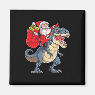 Imán Navidades de Dinosaur T Rex Santa Boys Chicas Navi