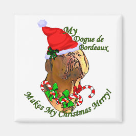 Imán Navidades de Dogue de Bordeaux