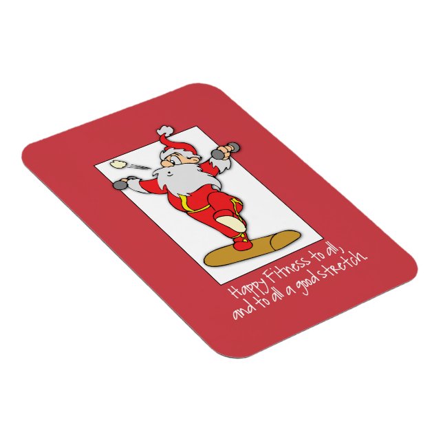 Imán Navidades de ejercicios de fitness con Santa Claus (Lado Derecho)