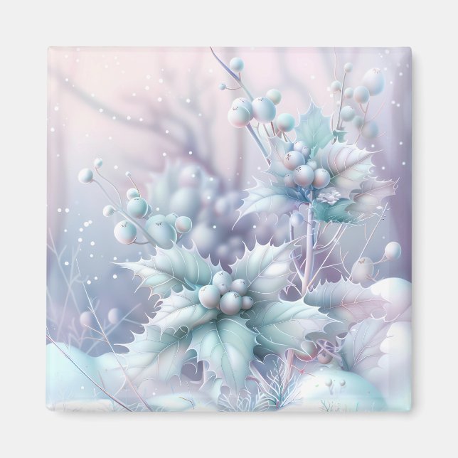 Imán Navidades de ensueño Holly Magnet (Frente)