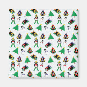 Imán Navidades de esquí de pingüino