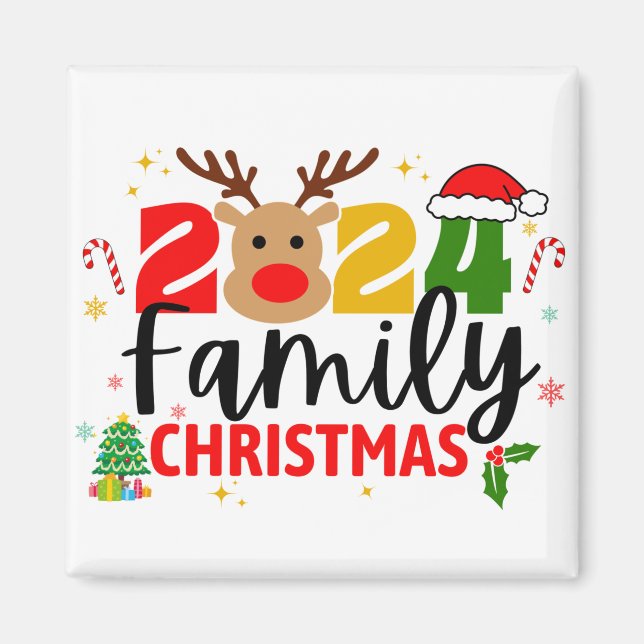 Imán navidades de familia 2024 (Frente)