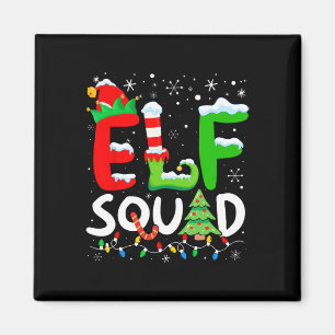 Imán Navidades de familia Elf coincidiendo con pijamas 