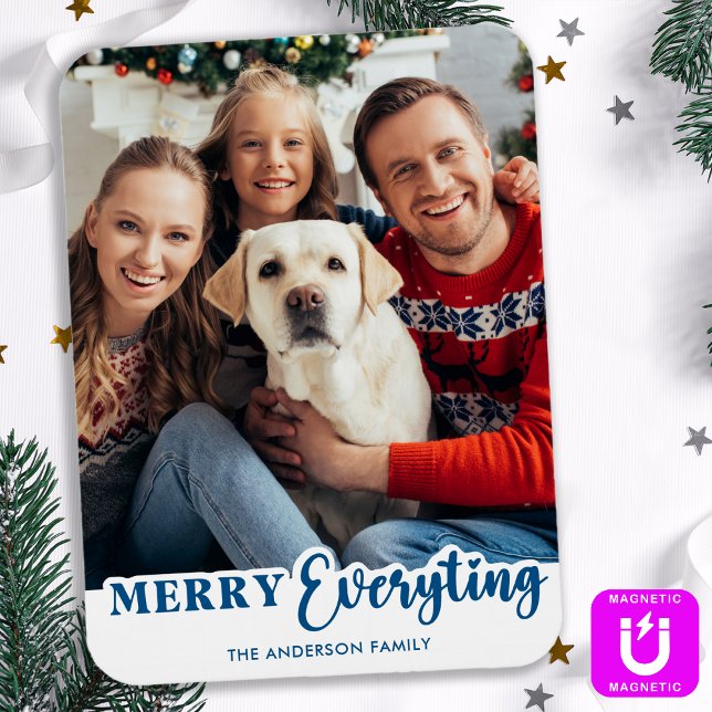 Imán Navidades de familia Personalizada Moderna Fotogra (Subido por el creador)
