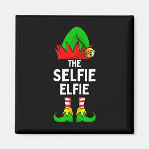Imán Navidades de familia Selfie Elfie Elf