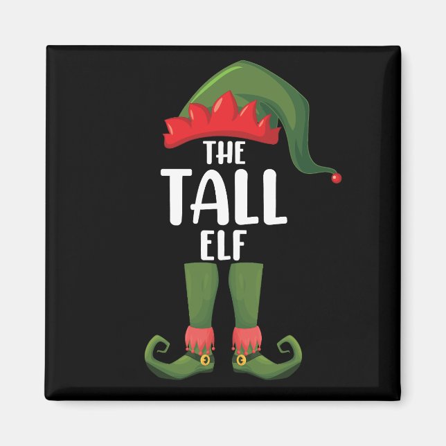 Imán Navidades de familia Tall Elf Mating (Frente)