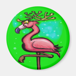Imán Navidades de Flamingo reno