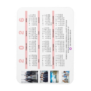 Imán navidades de fotografía del calendario 2025 New Ye