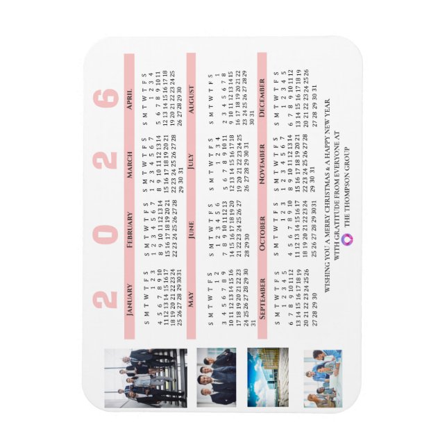Imán navidades de fotografía del calendario 2025 New Ye (Vertical)
