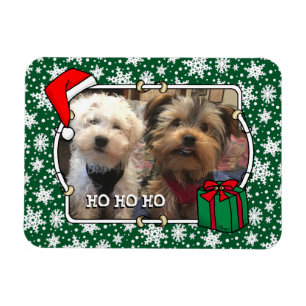 Imán Navidades de fotografía personalizado Santa Hat Ma