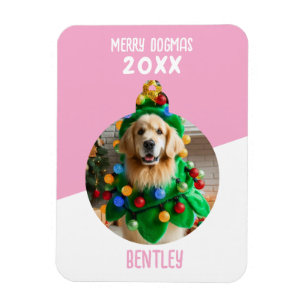 Imán Navidades de fotos de perros Personalizados de Mer