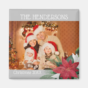 Imán Navidades de fotos familiares Magnet Poinsettia