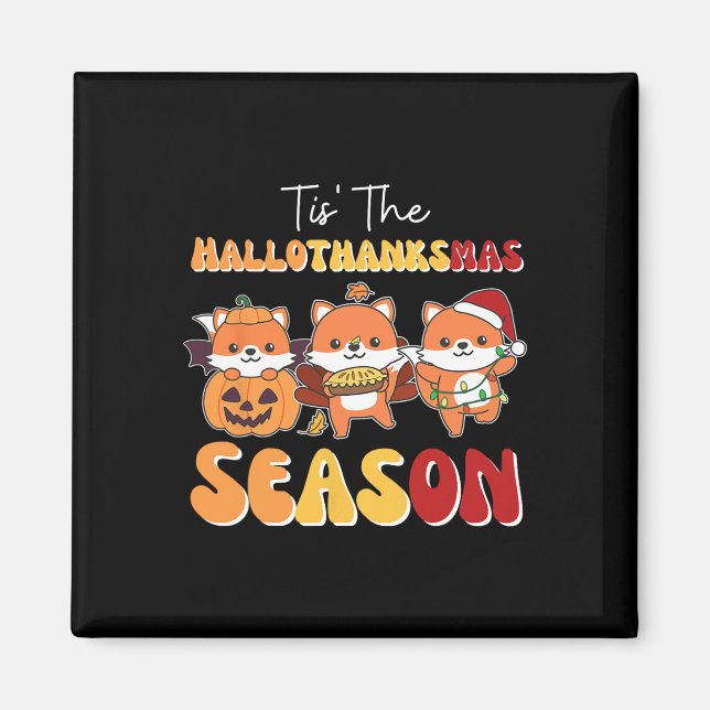 Imán Navidades de Fox Halloween Tis' The Hallothanksmas (Frente)