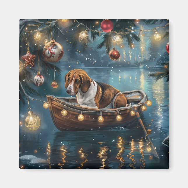 Imán Navidades de Foxhound ingleses norteamericanos dis (Frente)