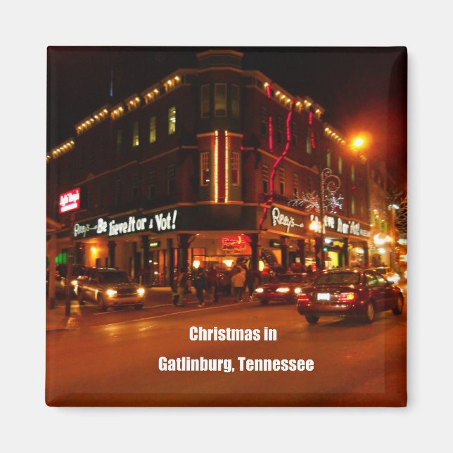 Imán Navidades de Gatlinburg, Tennessee (Frente)
