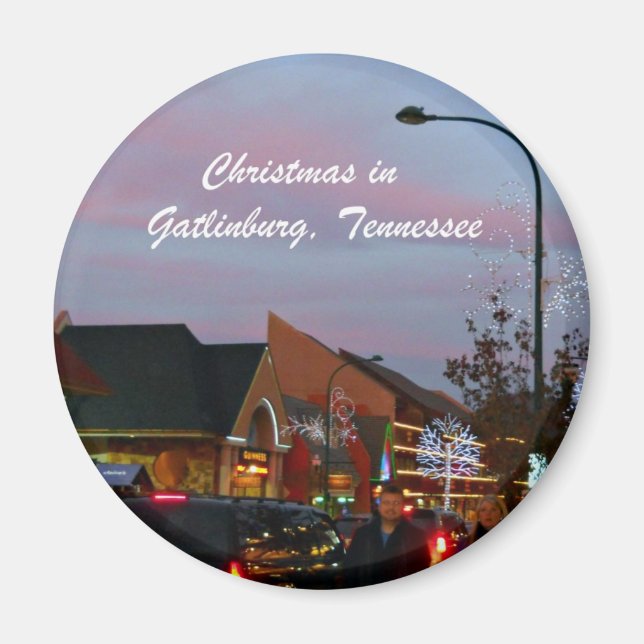 Imán Navidades de Gatlinburg, Tennessee (Frente)