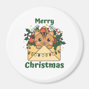 Imán Navidades de gato Carta Animales de invierno gatos