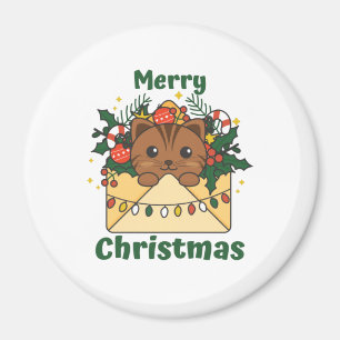 Imán Navidades de gato Carta Animales de invierno gatos